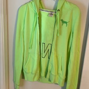VS- PINK-lime green Hoodie